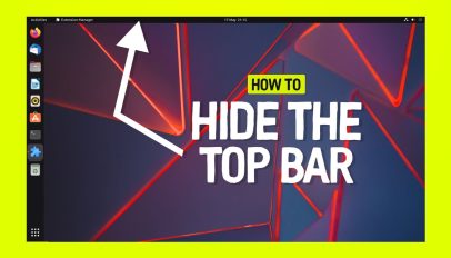 how to hide the top bar in ubuntu