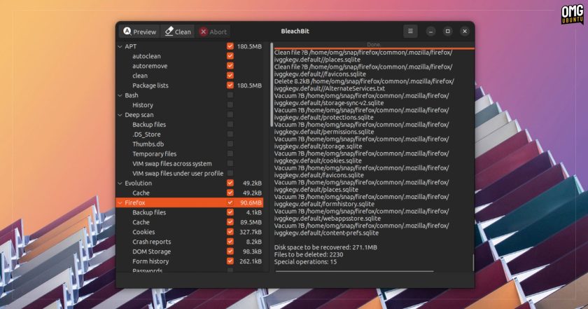 BleachBit 4.6.0 on Ubuntu 23.10