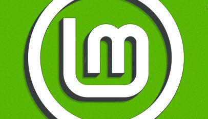 Linux Mint logo on a green background