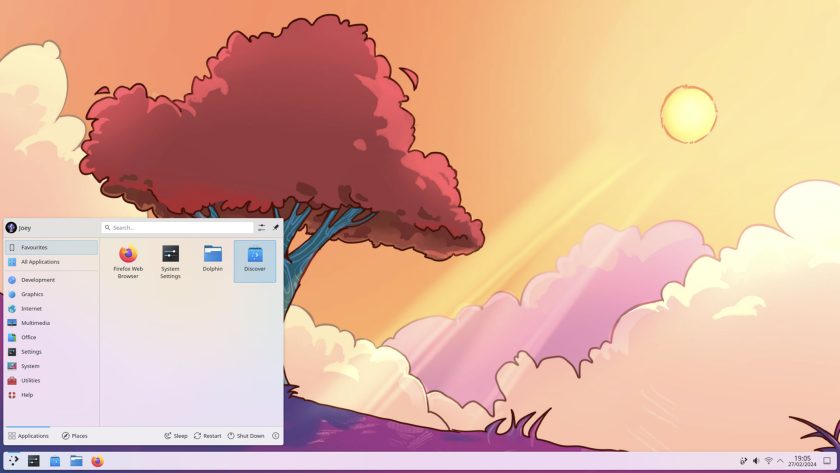 KDE Plasma 6.0 desktop environment