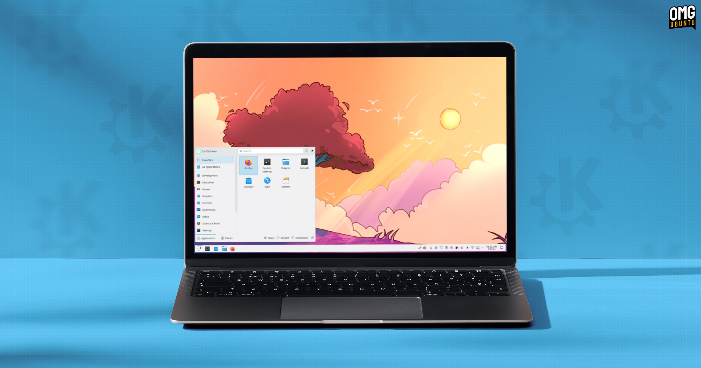 KDE Plasma 6.0 desktop on a laptop
